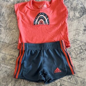 Adidas Coral and Navy Kids Set